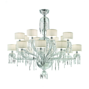 Fluted Shade 16-Bulb Chandelier | Barovier & Toso Première Dame | Italianfurniture.com