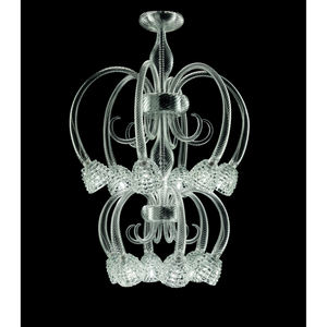 Curled Crystal Stems Chandelier | Barovier & Toso Quadri | Italianfurniture.com