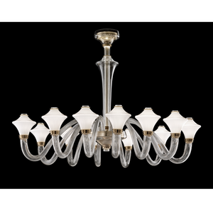 Venetian Crystal 12-Bulb Chandelier | Barovier&Toso Metropolis | Italianfurniture.com