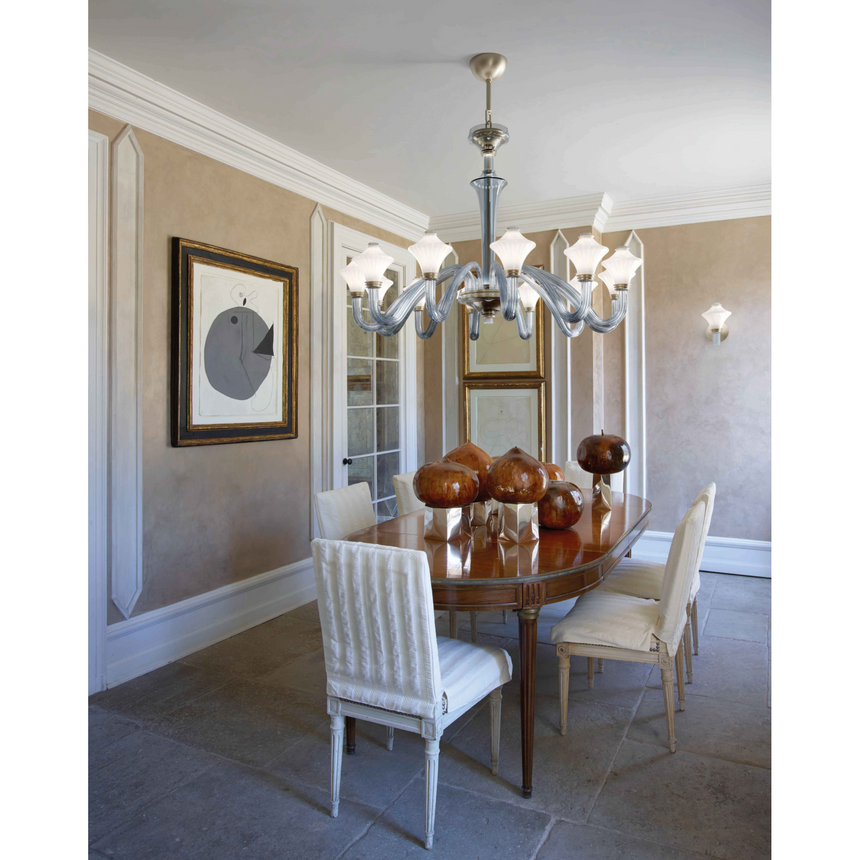 Venetian Crystal 12-Bulb Chandelier | Barovier&Toso Metropolis | Italianfurniture.com