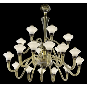 Art Deco 18-Bulb Chandelier | Barovier & Toso Metropolis | Italianfurniture.com