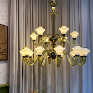 Art Deco 18-Bulb Chandelier | Barovier & Toso Metropolis | Italianfurniture.com