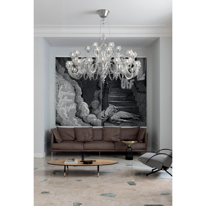 Glass 36-Bulb Chandelier | Barovier & Toso Magritte | Italianfurniture.com