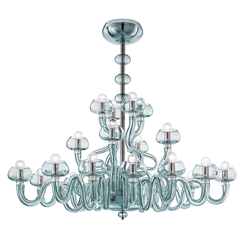 Curled Arm 20-Bulb Chandelier | Barovier & Toso Bissa | Italianfurniture.com