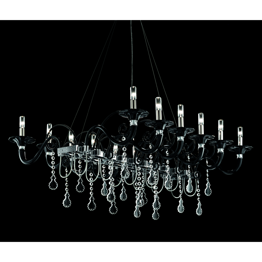 Horizontal Glass 8-Bulb Chandelier | Barovier & Toso Mood Taif