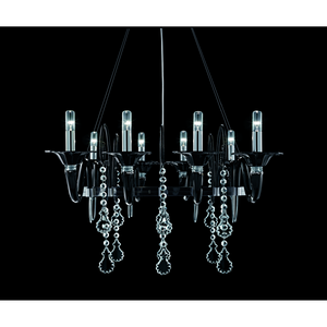 Horizontal Glass 8-Bulb Chandelier | Barovier & Toso Mood Taif