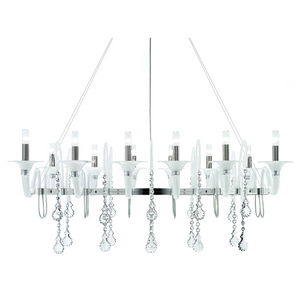 Horizontal Glass 8-Bulb Chandelier | Barovier & Toso Mood Taif