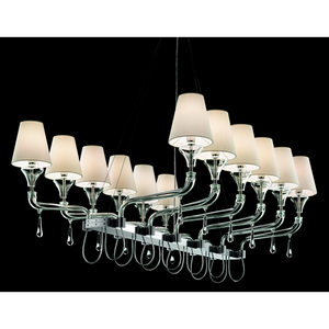 Linear Shaded Crystal Chandelier | Barovier & Toso Domo Nevada | Italianfurniture.com