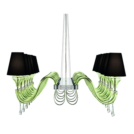 Horizontal 12-Bulb Chandelier | Barovier & Toso Domo Maryland | Italianfurniture.com