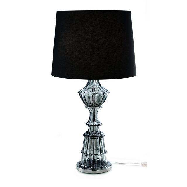 Venetian Crystal Ribbed Table Lamp | Barovier & Toso Samurai | Italianfurniture.com