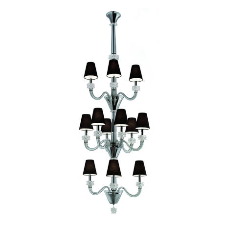 Crystal Cylinders 3-Tiered Chandelier | Barovier & Toso Torpedo Amsterdam | Italianfurniture.com