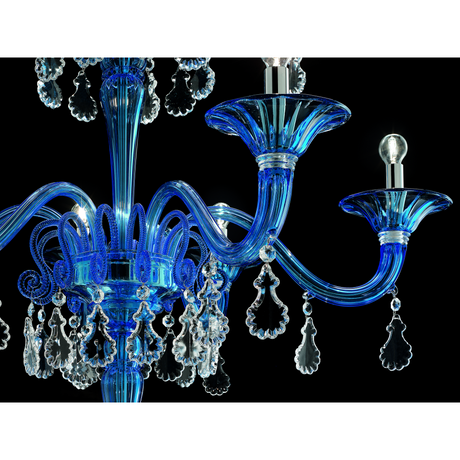 Crystal Cascade 12-Bulb Chandelier | Barovier & Toso Torpedo Taif | Italianfurniture.com