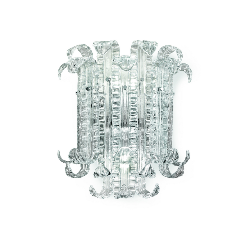 Venetian Crystal Leaves Wall Lamp | Barovier & Toso New Felci | Italianfurniture.com