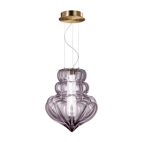 Geometric Crystal Hanging Lamp | Barovier & Toso Vallonné | Italianfurniture.com