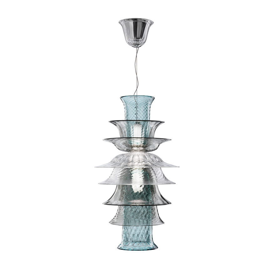 Modular Crystal Hanging Lamp | Barovier & Toso Campanula | Italianfurniture.com