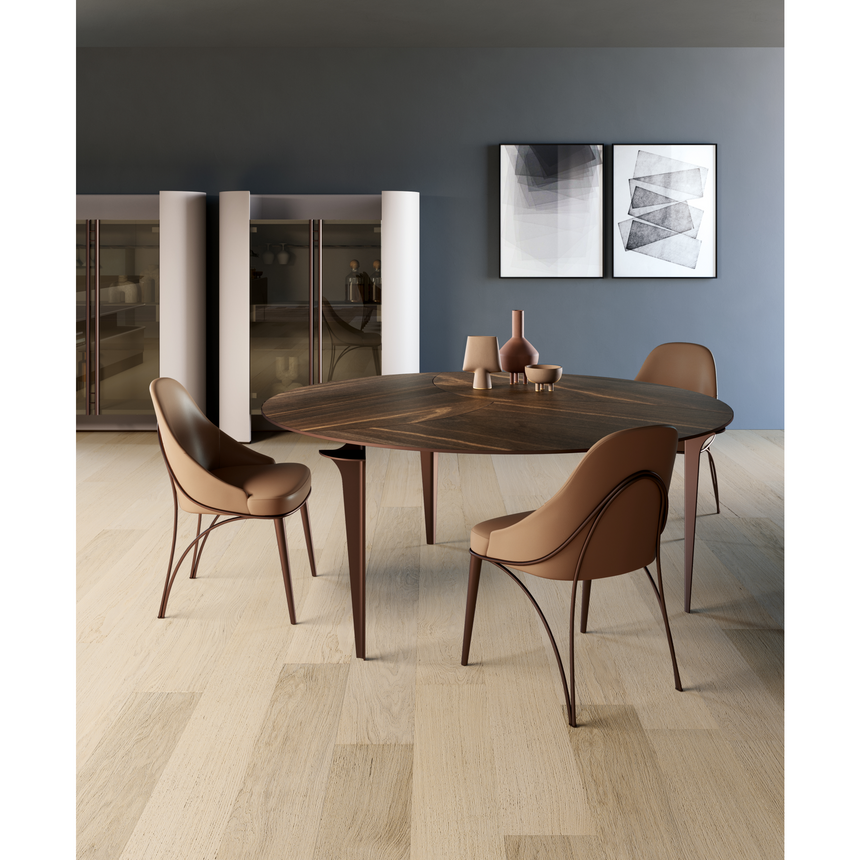 Metal Leg Round Dining Table | Bizzotto Italia Jete