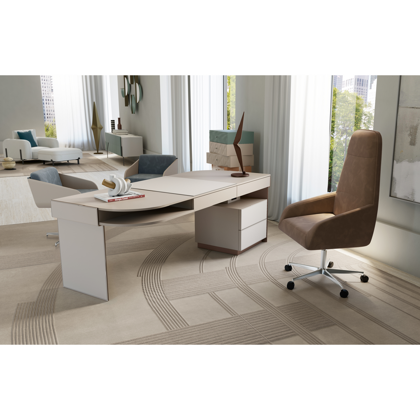 Leather Topped Drawer Desk | Bizzotto Italia Plume | Italianfurniture.com