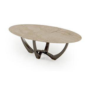 Intersecting Base Oval Dining Table | Bizzotto Italia Symphony | Italianfurniture.com