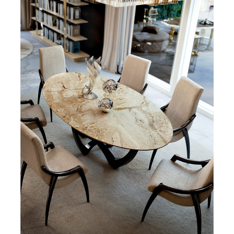 Intersecting Base Oval Dining Table | Bizzotto Italia Symphony | Italianfurniture.com