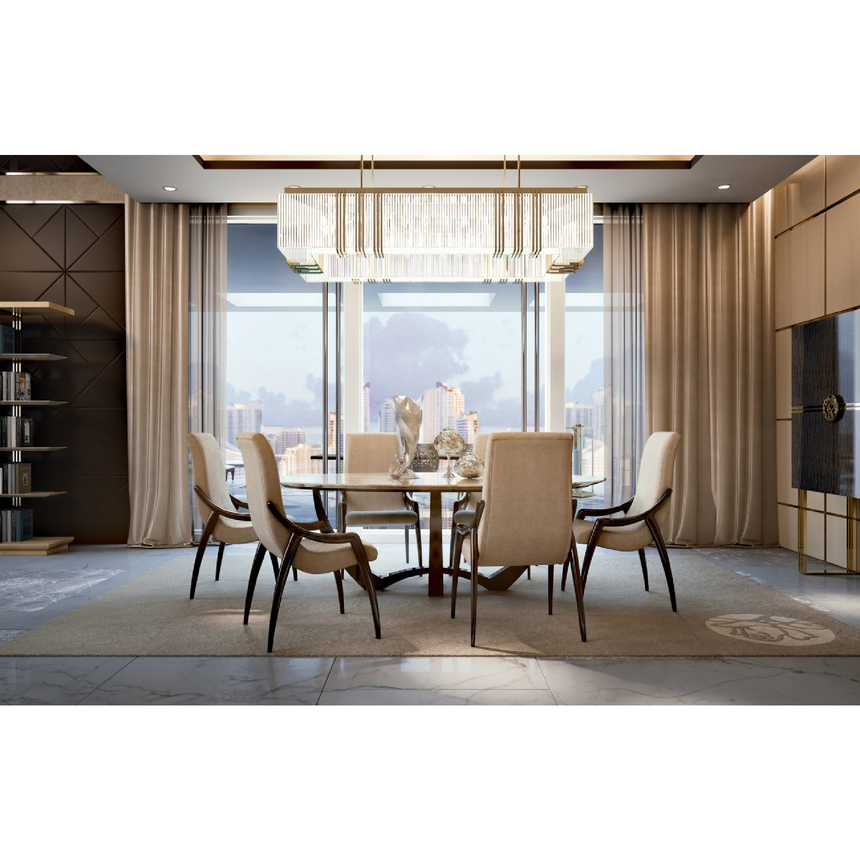 Intersecting Base Oval Dining Table | Bizzotto Italia Symphony | Italianfurniture.com