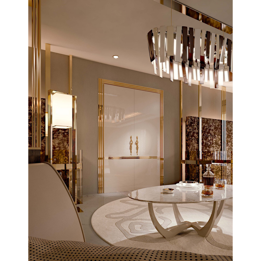 Cross-Base Round Coffee Table | Bizzotto Italia Symphony | Italianfurniture.com