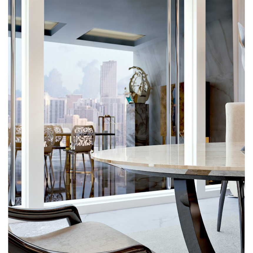 Round Lazy Susan Dining Table | Bizzotto Italia Symphony | Italianfurniture.com