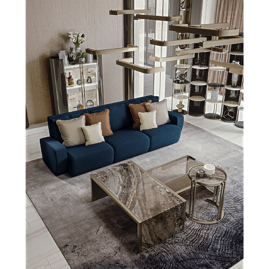 Stone Top Round Side Table | Bizzotto Italia Ikat | Italianfurniture.com