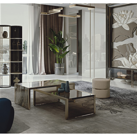 Metal Framed Rectangular Coffee Table | Bizzotto Italia Ikat | Italianfurniture.com