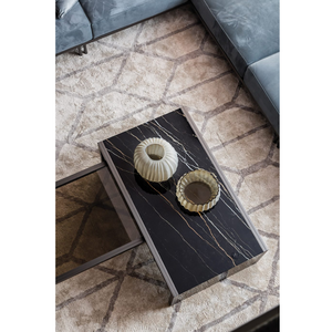 Metal Framed Rectangular Coffee Table | Bizzotto Italia Ikat | Italianfurniture.com