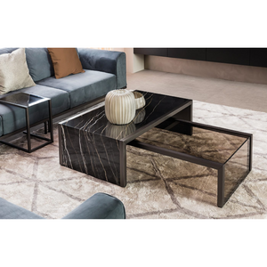 Metal Framed Rectangular Coffee Table | Bizzotto Italia Ikat | Italianfurniture.com