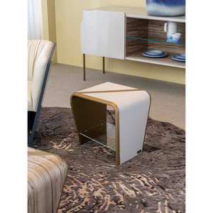 Diagonal Patterned Nesting Coffee Tables S (2) | Bizzotto Italia Akashi | Italianfurniture.com