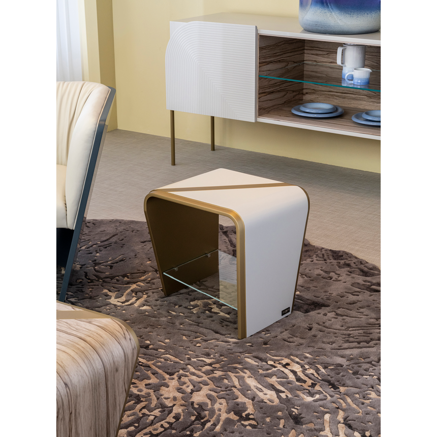 Diagonal Patterned Nesting Coffee Tables S (2) | Bizzotto Italia Akashi | Italianfurniture.com