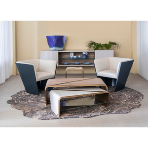 Diagonal Patterned Nesting Coffee Tables L (2) | Bizzotto Italia Akashi | Italianfurniture.com