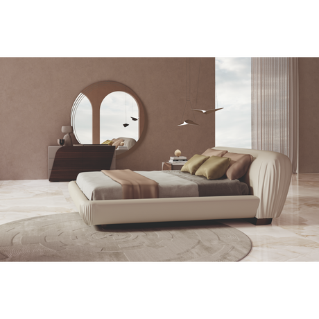 Pleated Upholstery King Bed | Bizzotto Italia Grand Pliage | Italianfurniture.com