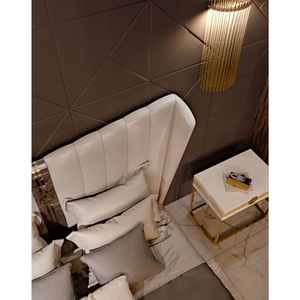 Channeled Modern King Bed | Bizzotto Italia Do-re | Italianfurniture.com