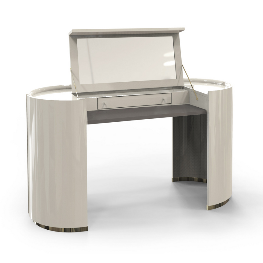 Curved Frame Vanity Table | Bizzotto Italia Ikat | Italianfurniture.com