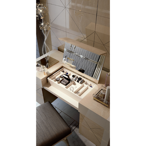 Geometric Patterned Vanity Mirror | Bizzotto Italia Symphony | Italianfurniture.com