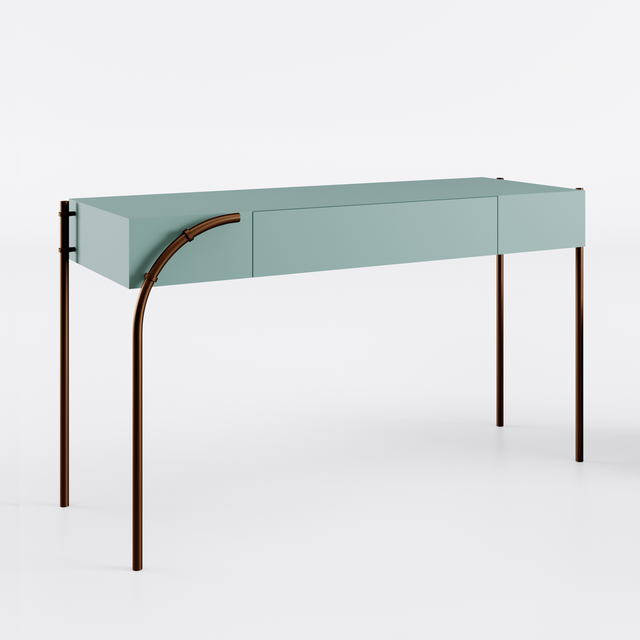 Leather Compartment Vanity Table | Bizzotto Italia Scene | Italianfurniture.com