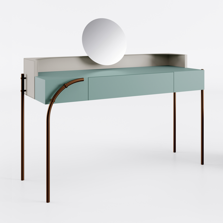 Leather Compartment Vanity Table | Bizzotto Italia Scene | Italianfurniture.com