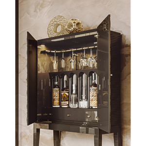 2-Door Zigzag Patterned Cabinet | Bizzotto Italia Maori | Italianfurniture.com