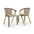 Two-Tone Metal Dining Chair | Bizzotto Italia Infinity | Italianfurniture.com
