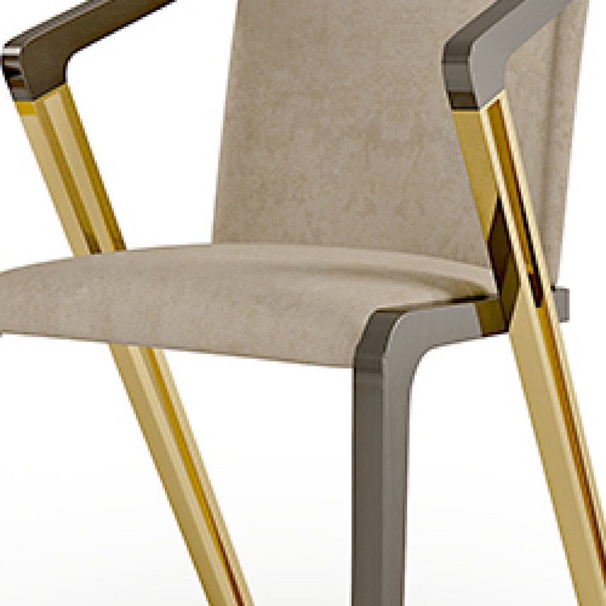 Two-Tone Metal Dining Chair | Bizzotto Italia Infinity | Italianfurniture.com