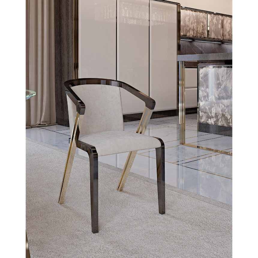 Two-Tone Metal Dining Chair | Bizzotto Italia Infinity | Italianfurniture.com