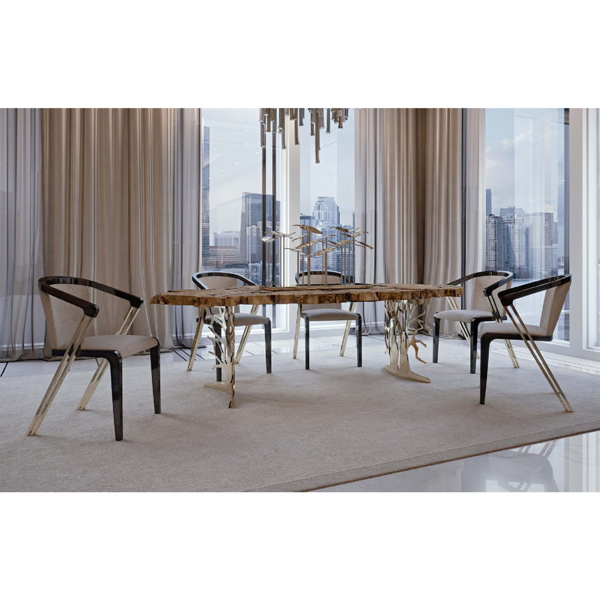 Two-Tone Metal Dining Chair | Bizzotto Italia Infinity | Italianfurniture.com