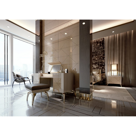 Sculpted Leg Square Pouf | Bizzotto Italia Symphony | Italianfurniture.com