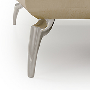 Sculpted Leg Square Pouf | Bizzotto Italia Symphony | Italianfurniture.com