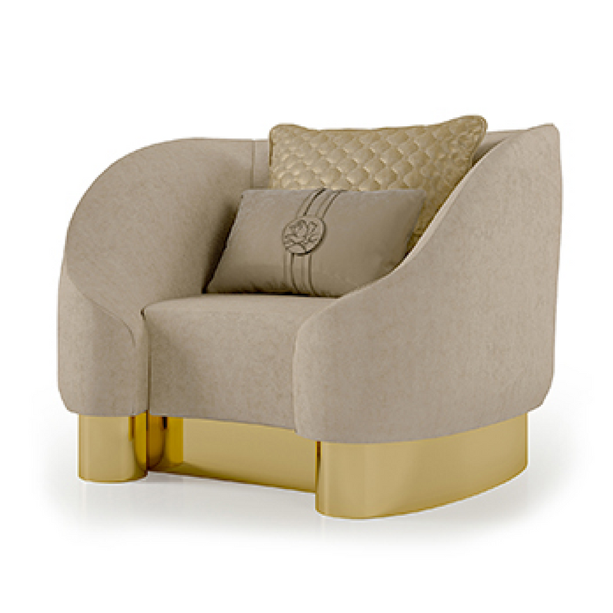 Curved Arm Lounge Chair | Bizzotto Italia Infinity | Italianfurniture.com