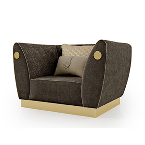 Metallic Base Lounge Armchair | Bizzotto Italia Symphony | Italianfurniture.com