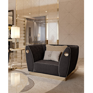 Metallic Base Lounge Armchair | Bizzotto Italia Symphony | Italianfurniture.com