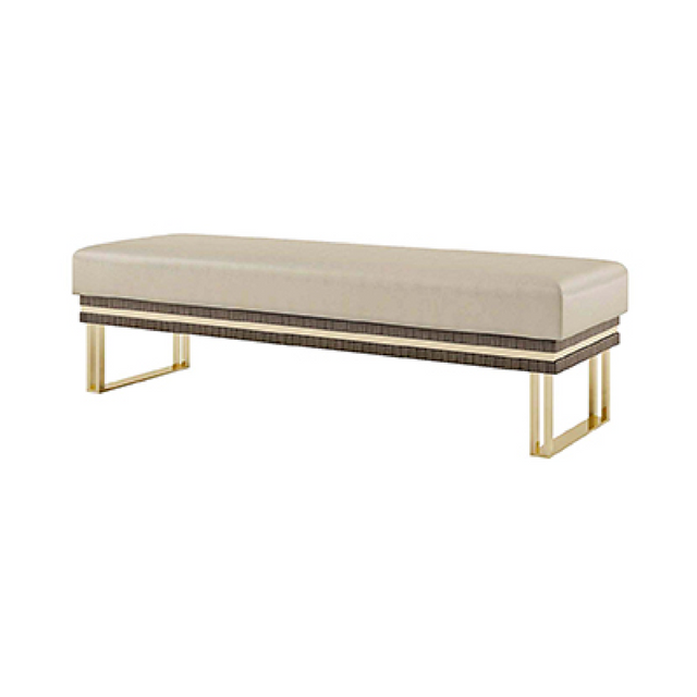 Metallic Leg Padded Bench | Bizzotto Italia Infinity | Italianfurniture.com